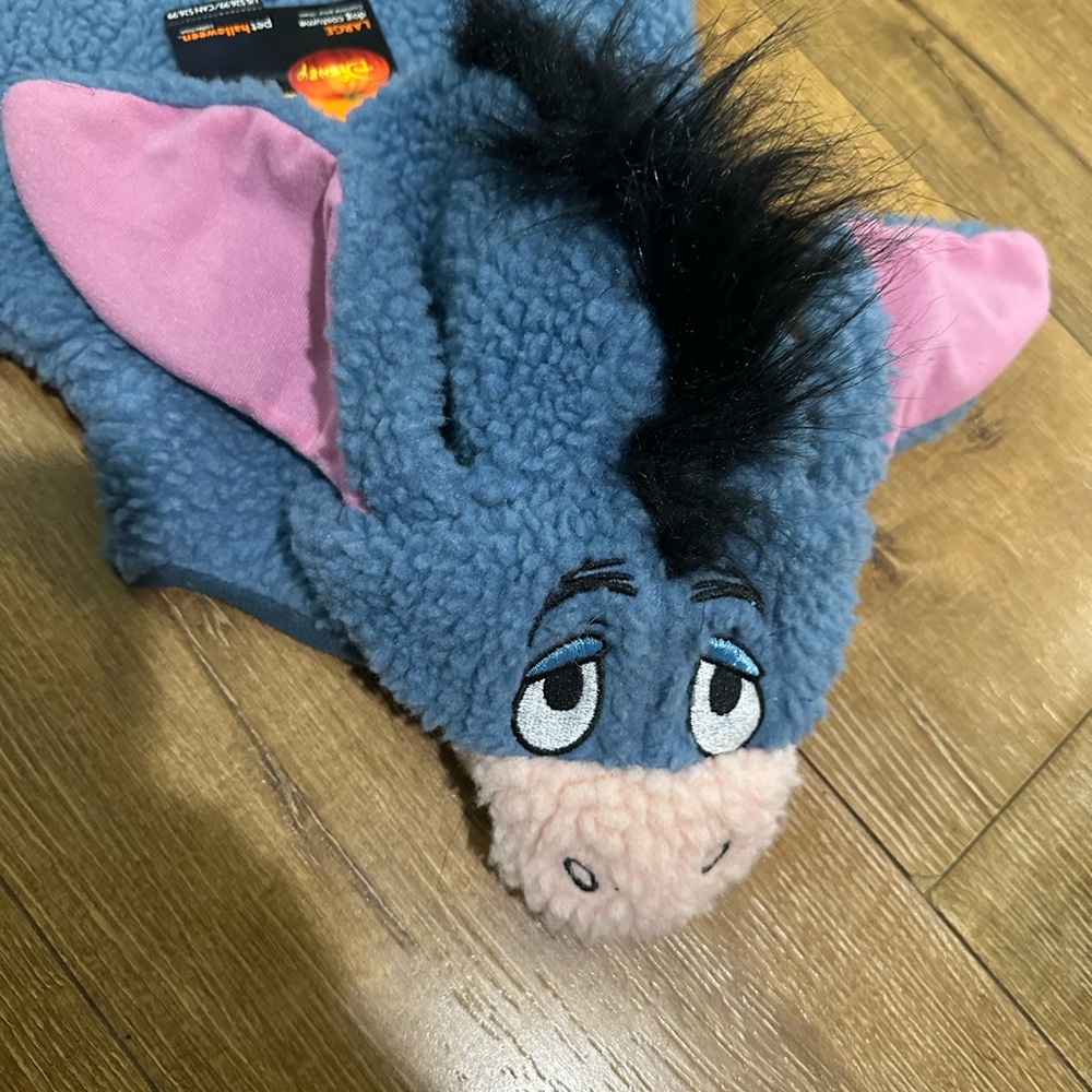 Eeyore Dog Costume with Pink Ears - Picture 2 of 4